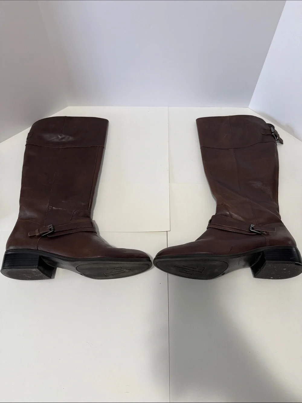 Lauren Ralph Lauren Brown Leather Over-the-Knee Riding Boots